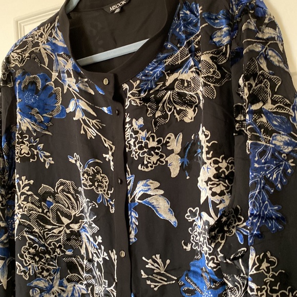 New MISOOK size 2X drama velvet tunic top - Picture 15 of 15